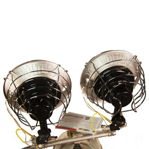 World Marketing Double Burner Tank Top Heater with Tip-over Shut-off - Match Ignition/Silver