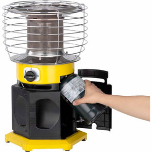 World Marketing Double Tank Portable 360° Indoor Outdoor Propane Heater - Black/Yellow