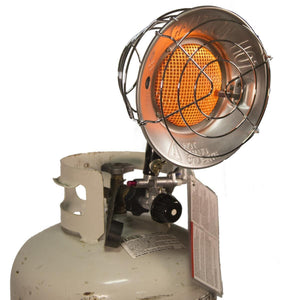 World Marketing Single Burner Tank Top Heater with Tip-over Shut-off - Match Ignition/Silver