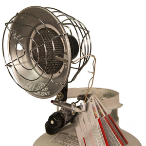 World Marketing Single Burner Tank Top Heater with Tip-over Shut-off - Match Ignition/Silver