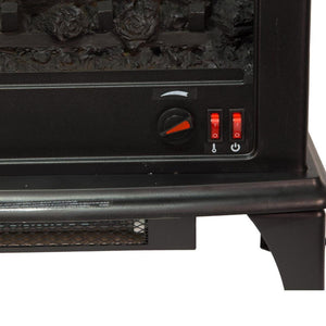 World Marketing Comfort Glow The Sanibel 3-Sided Infrared Quartz Electric Stove - Black