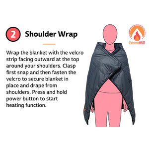 ExtremeHEAT Heated Blanket/Poncho without Battery