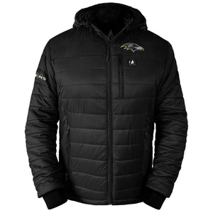 ActionHeat Baltimore Ravens 5V Men's Puffer Battery Heated Jacket