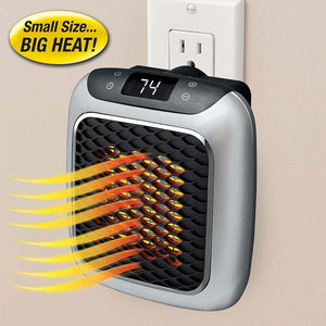 Ontel Handy Heater Heat Boss Turbo 800 Watt Space-Saving Wall Outlet Heater