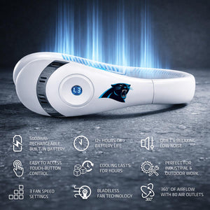 AlphaCool Carolina Panthers Wearable Personal Bladeless Neck Fan