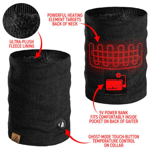 ActionHeat 5V Battery Heated Knit Hat & Gaiter Bundle