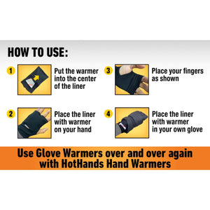 HotHands Stretchy & Comfortable Glove Warmers - Black