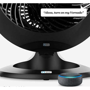 Vornado 660 AE Large Whole Room Works 4 Speeds Air Circulator Fan with Alexa Enabled - Black