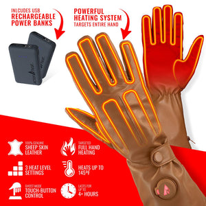ActionHeat 5V Women's Battery Heated Leather Dress Glove